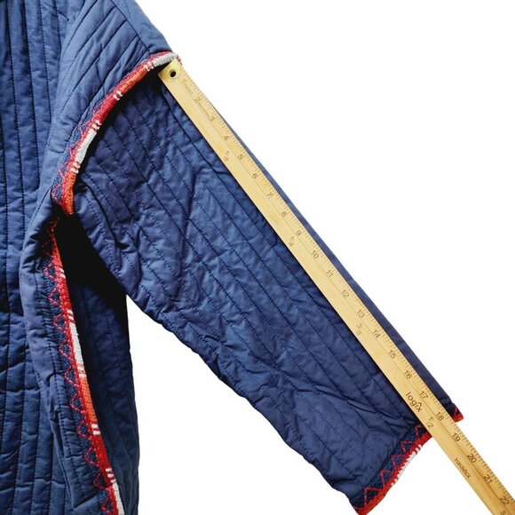 Democracy Womens Long Sleeve Quilted Jacket Midnight Blue Size M - Picture 12 of 14